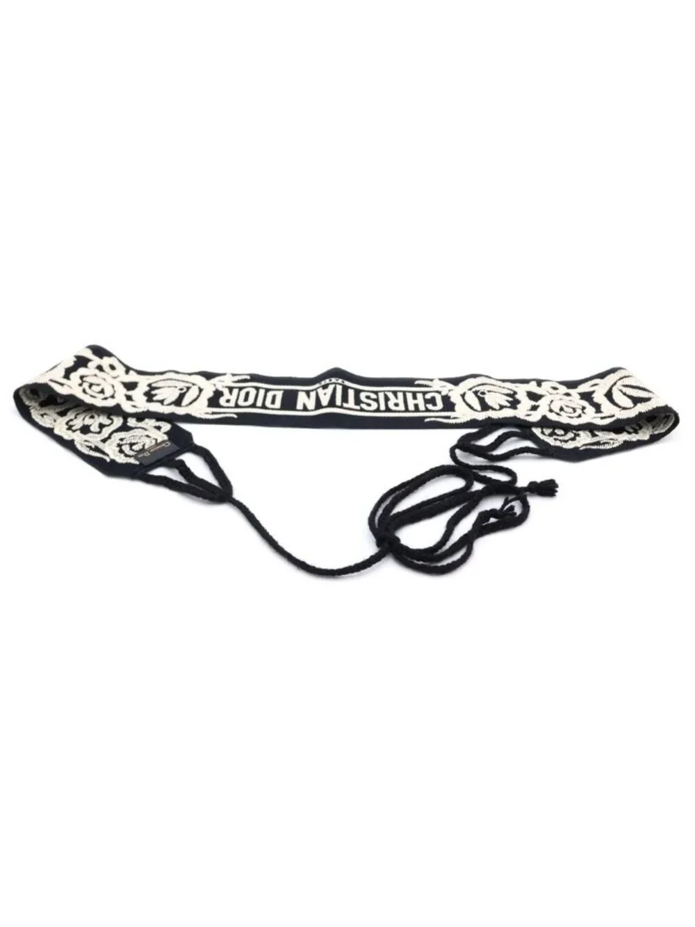 Dior Logo Embroidery Canvas Mexican Flower Belt